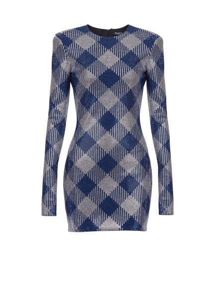 Gingham rhinestone dress