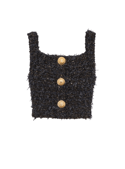 Crop-Top aus Tweed