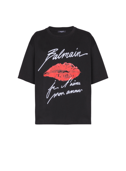 Short-sleeved T-shirt with Kiss print