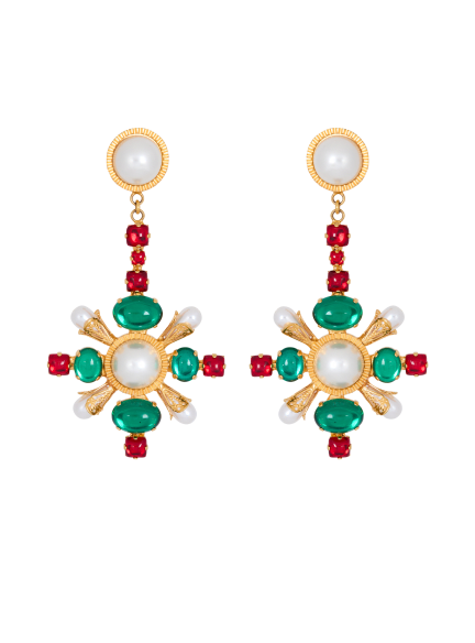 Baroque pendant earrings