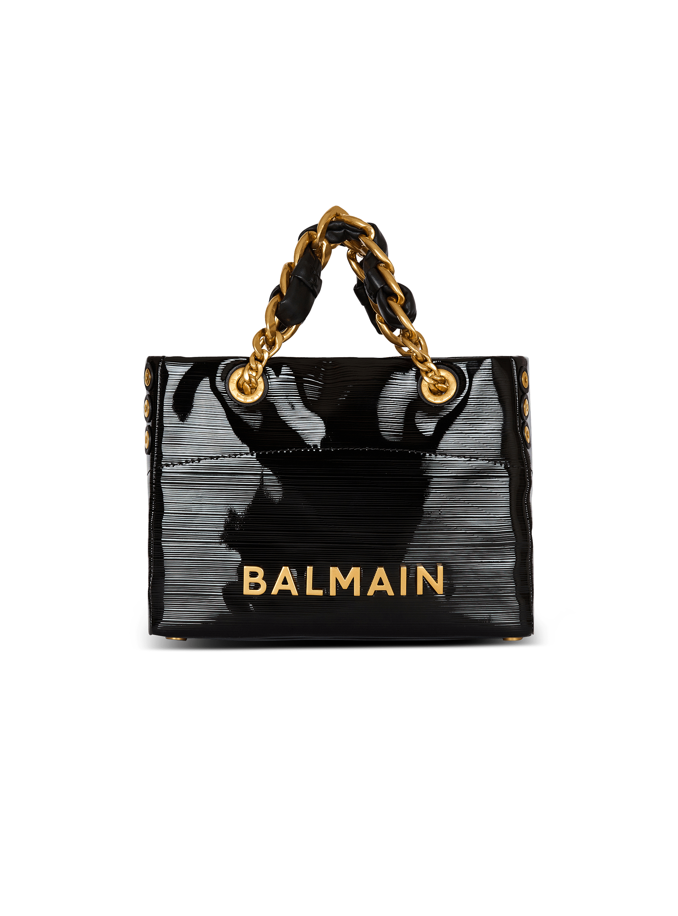 Sac Cabas 1945 Soft Small en cuir verni strié
