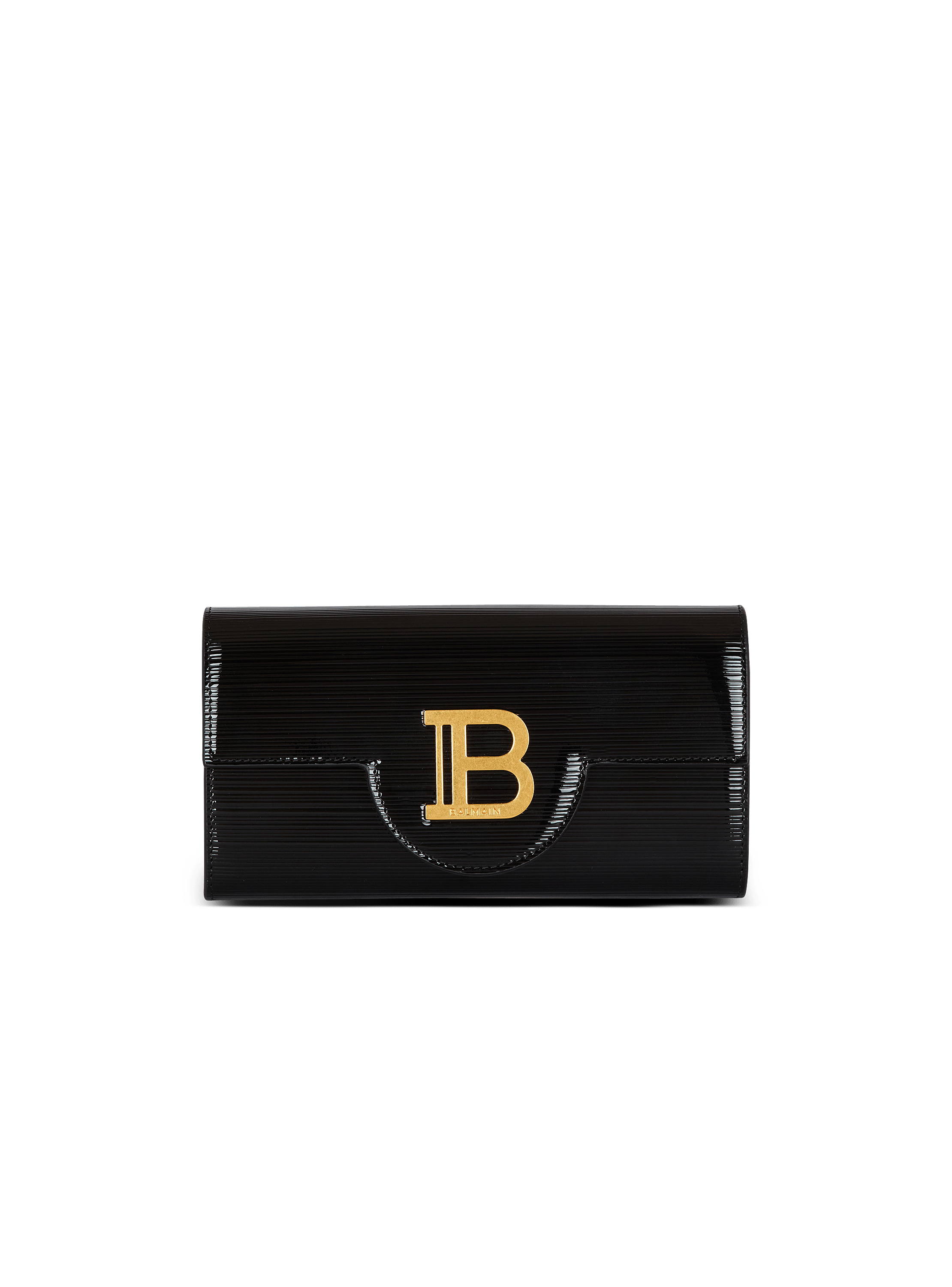 B-Buzz wallet in striped patent leather