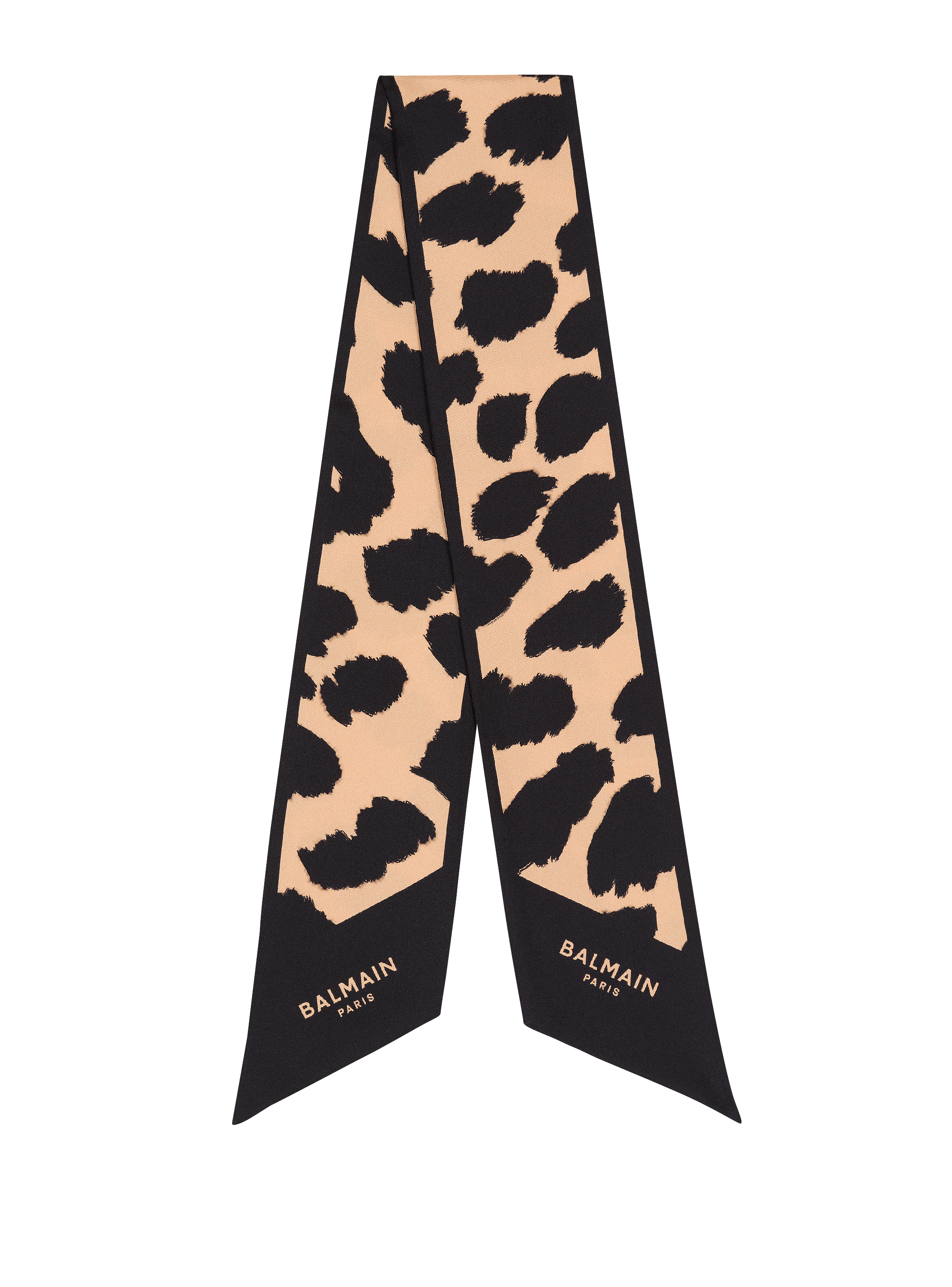 Leopard print silk bandana