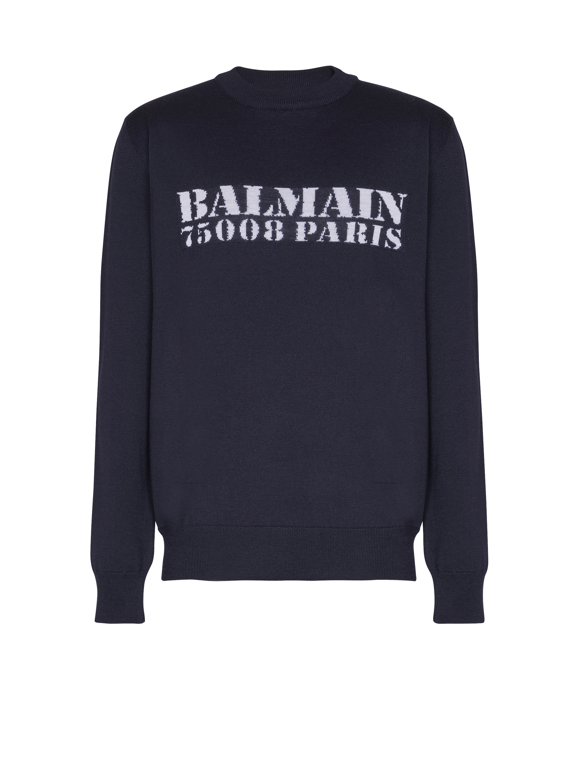 Pull en laine mérinos Balmain Stamp