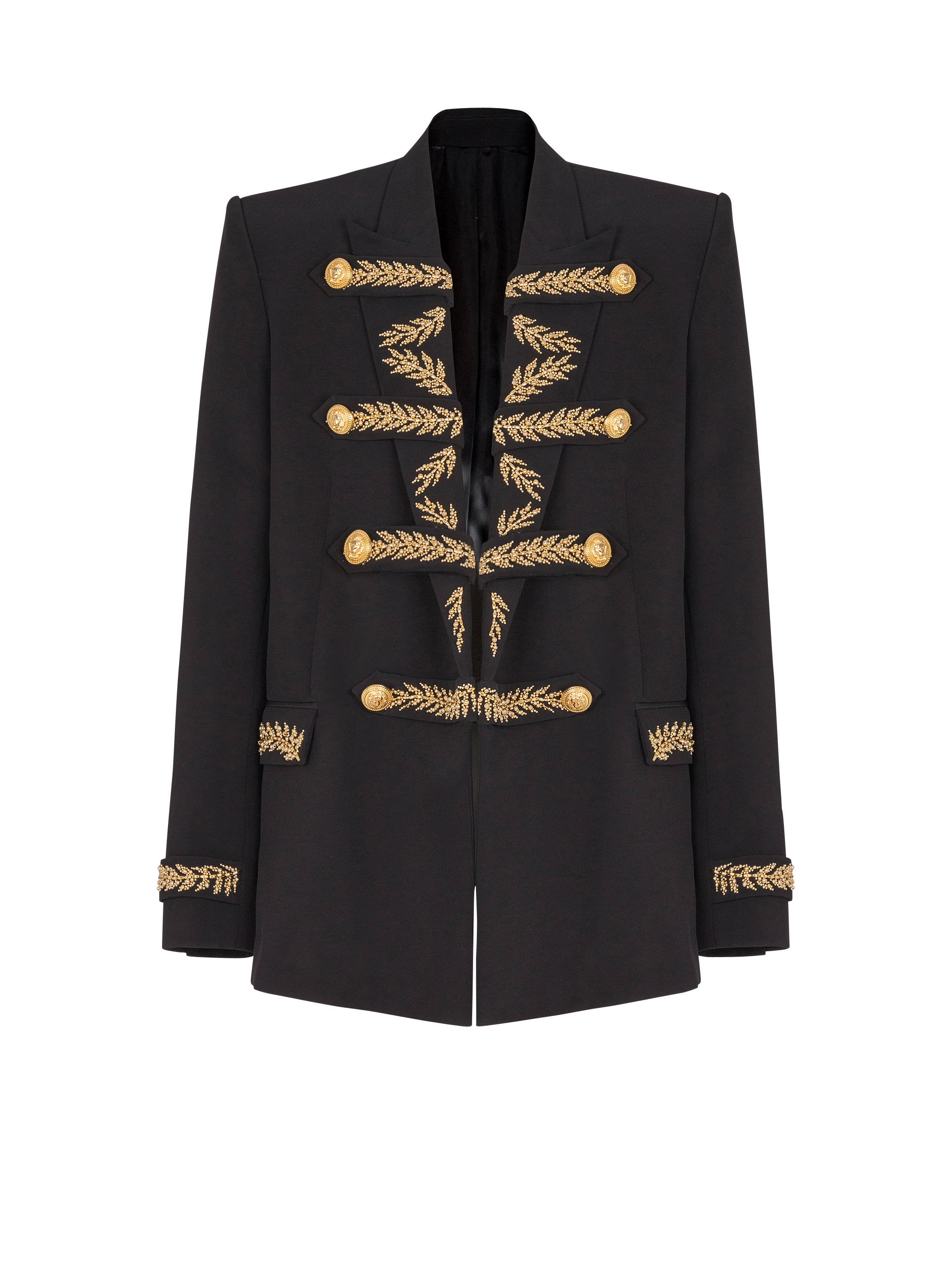 Veste en crêpe brodé
